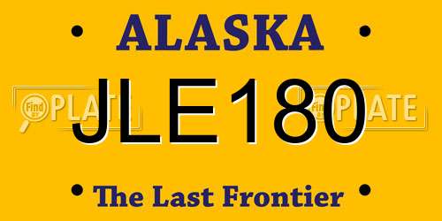 JLE180 Alaska License Plate