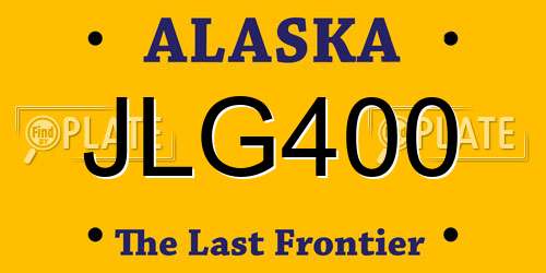 JLG400 Alaska License Plate