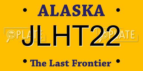 JLHT22 Alaska License Plate