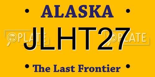 JLHT27 Alaska License Plate