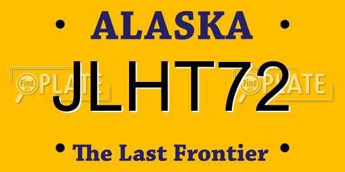 JLHT72 Alaska License Plate
