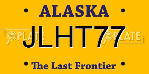 JLHT77 Alaska License Plate