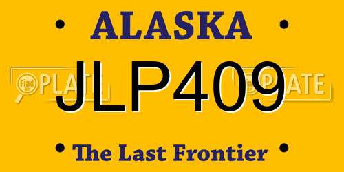 JLP409 Alaska License Plate