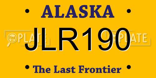 JLR190 Alaska License Plate