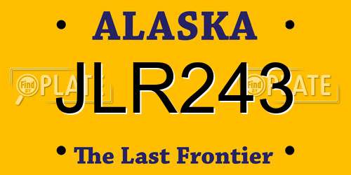 JLR243 Alaska License Plate