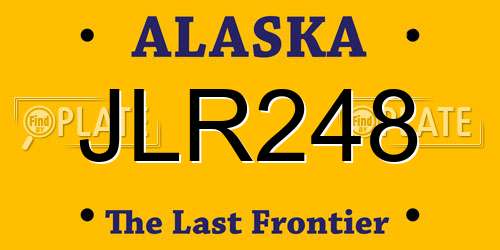 JLR248 Alaska License Plate