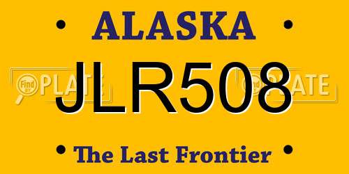 JLR508 Alaska License Plate
