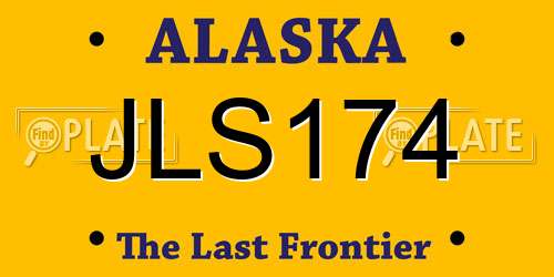 JLS174 Alaska License Plate
