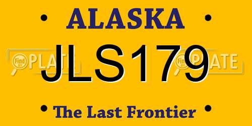 JLS179 Alaska License Plate