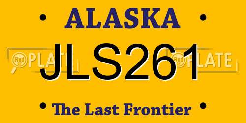 JLS261 Alaska License Plate