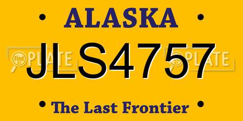 JLS4757 Alaska License Plate