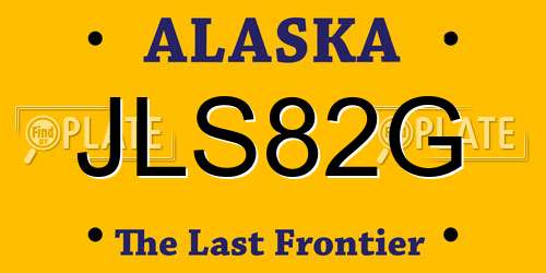JLS82G Alaska License Plate