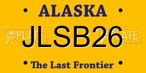 JLSB26 Alaska License Plate