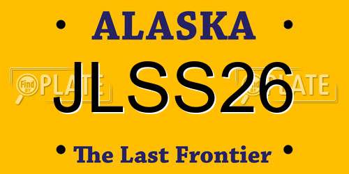 JLSS26 Alaska License Plate