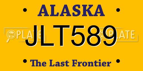 JLT589 Alaska License Plate