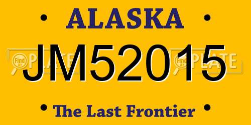 JM52015 Alaska License Plate