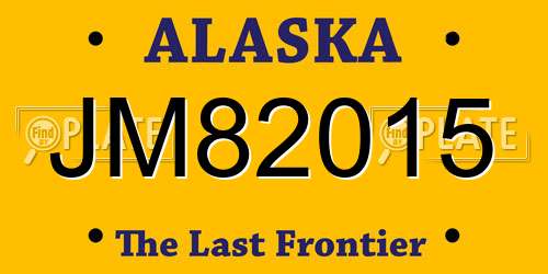 JM82015 Alaska License Plate