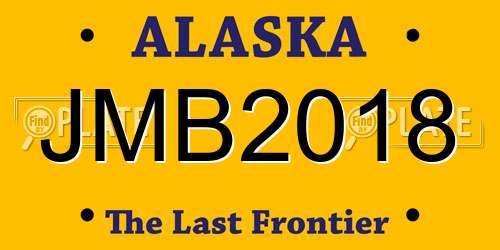 JMB2018 Alaska License Plate