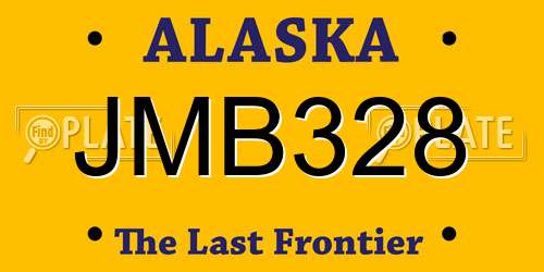 JMB328 Alaska License Plate