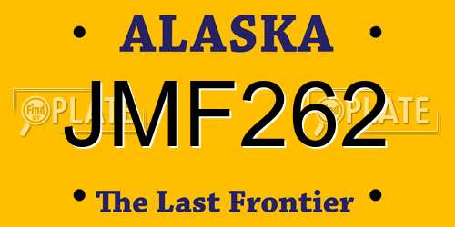 JMF262 Alaska License Plate