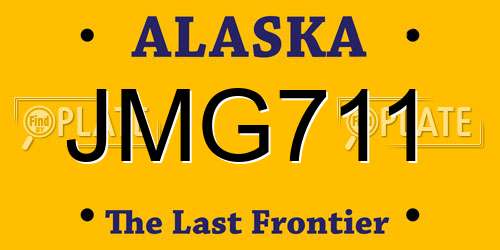 JMG711 Alaska License Plate