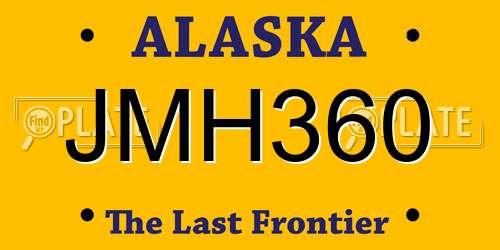 JMH360 Alaska License Plate