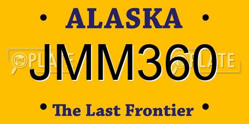 JMM360 Alaska License Plate