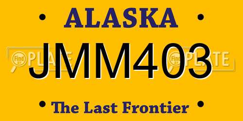 JMM403 Alaska License Plate