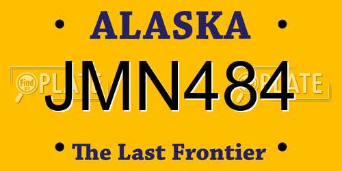 JMN484 Alaska License Plate
