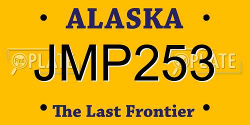 JMP253 Alaska License Plate