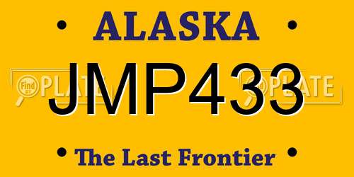 JMP433 Alaska License Plate