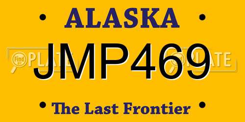 JMP469 Alaska License Plate