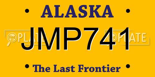 JMP741 Alaska License Plate