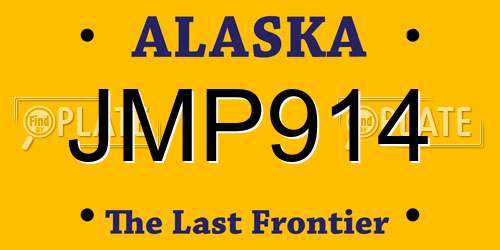JMP914 Alaska License Plate