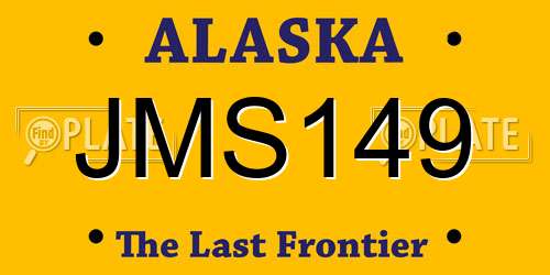 JMS149 Alaska License Plate
