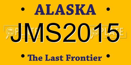 JMS2015 Alaska License Plate