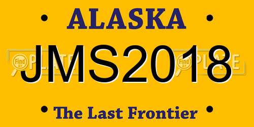 JMS2018 Alaska License Plate