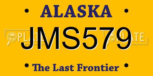 JMS579 Alaska License Plate
