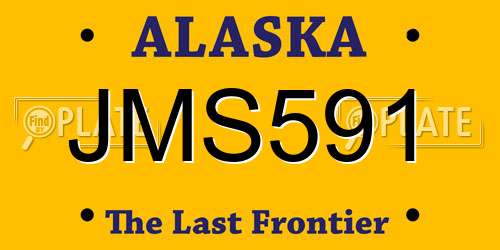 JMS591 Alaska License Plate