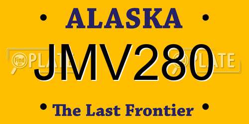 JMV280 Alaska License Plate