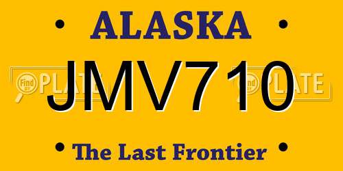 JMV710 Alaska License Plate