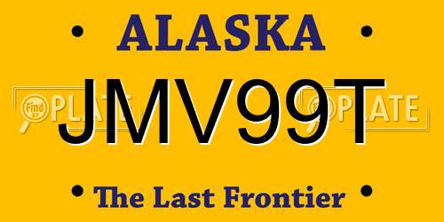 JMV99T Alaska License Plate
