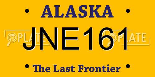 JNE161 Alaska License Plate