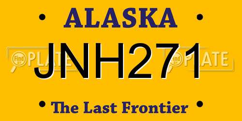 JNH271 Alaska License Plate