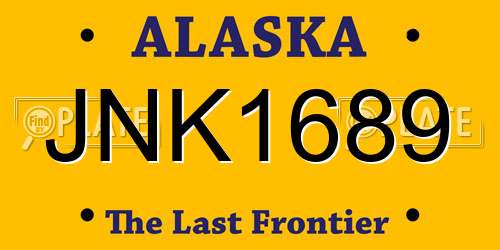JNK1689 Alaska License Plate