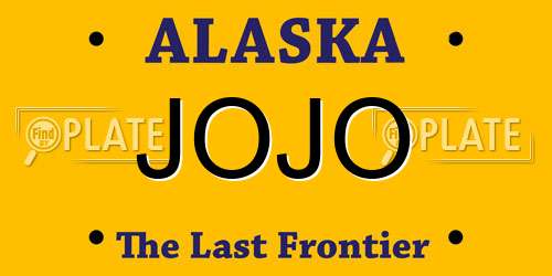 JOJO Alaska License Plate