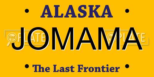 JOMAMA Alaska License Plate