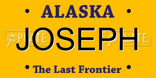 JOSEPH Alaska License Plate