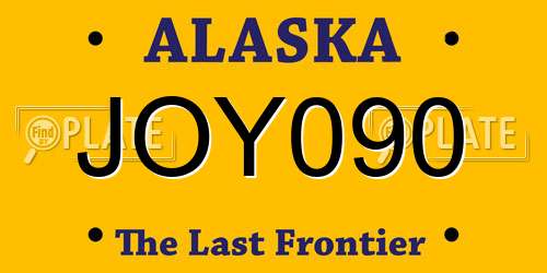 JOY090 Alaska License Plate