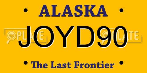JOYD90 Alaska License Plate